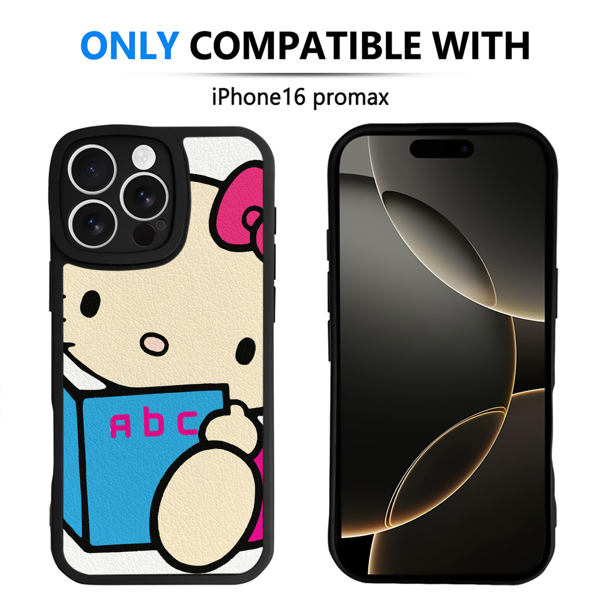 （画像用） Hello Kitty ハローキティ 【iPhone 16シリーズ対応】シリコンスマホケース（レザー調） 材質：シリコン